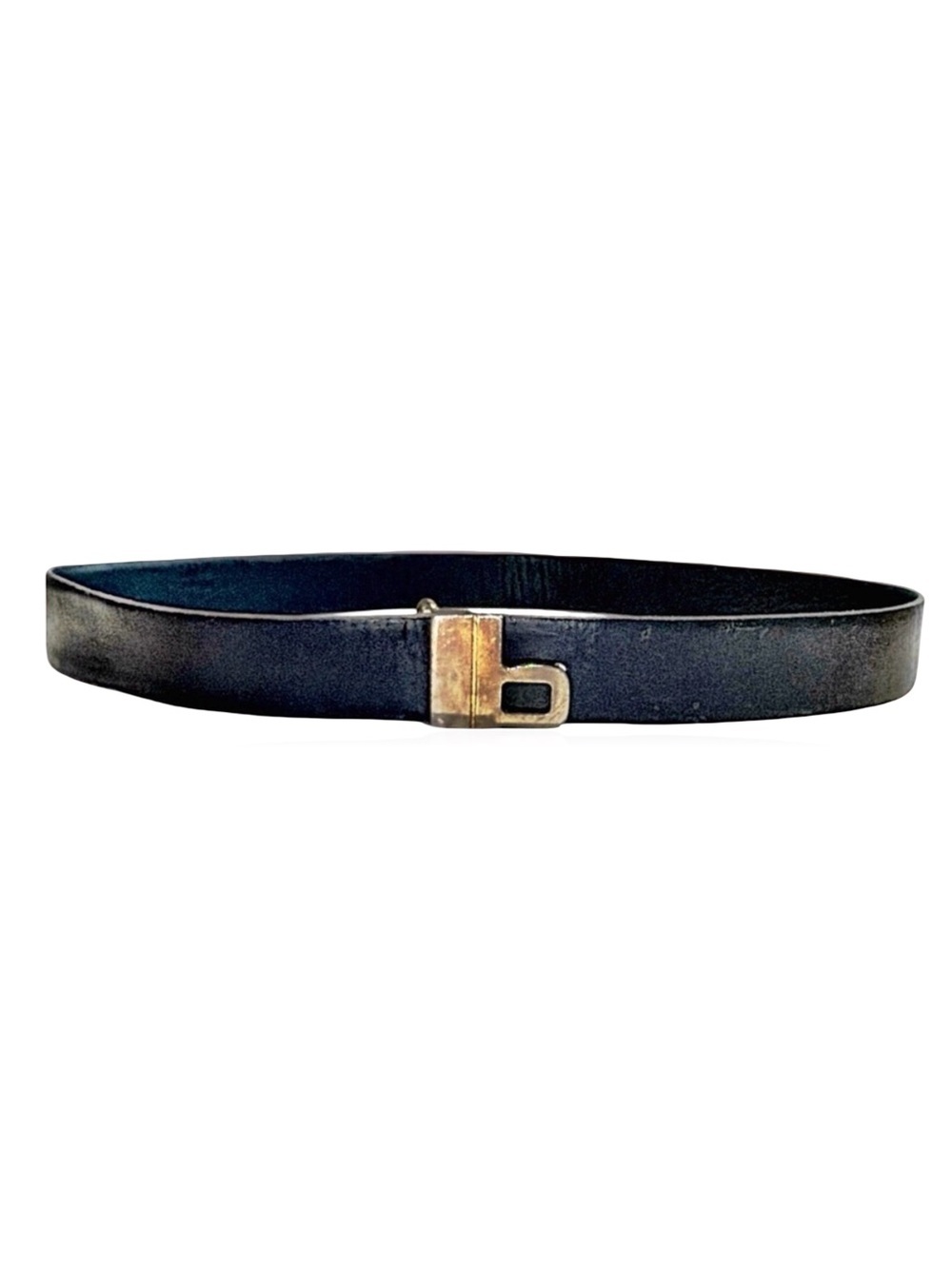 Bijan Men’s Black Leather Belt | Italian Luxury | 44”x1” | Made in Italy